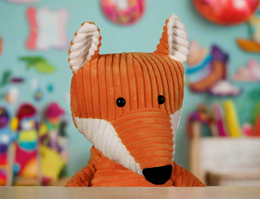 Decorațiune de toamnă jucărie pluș 'Vulpița Arămie', ideala pentru decorare dormitorul copiilor, o camera fete, camera baieti sau camera bebelusului