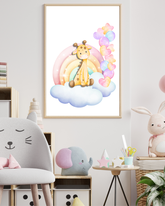Tablou Camera Copiilor - Puiuț de Girafă (Tipărit)