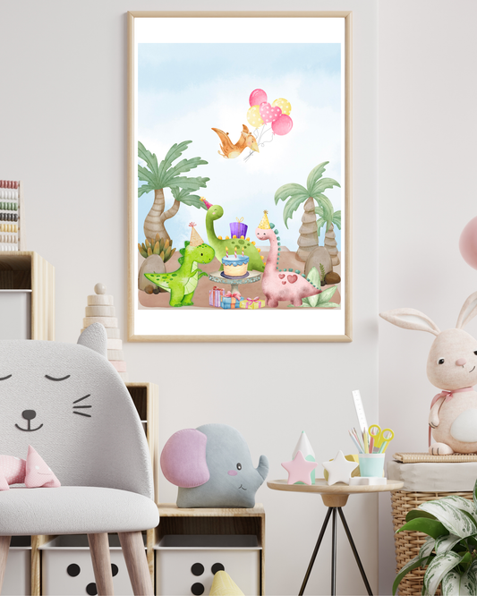 Tablou Camera Copiilor - Dino Petrecerea (Digital)