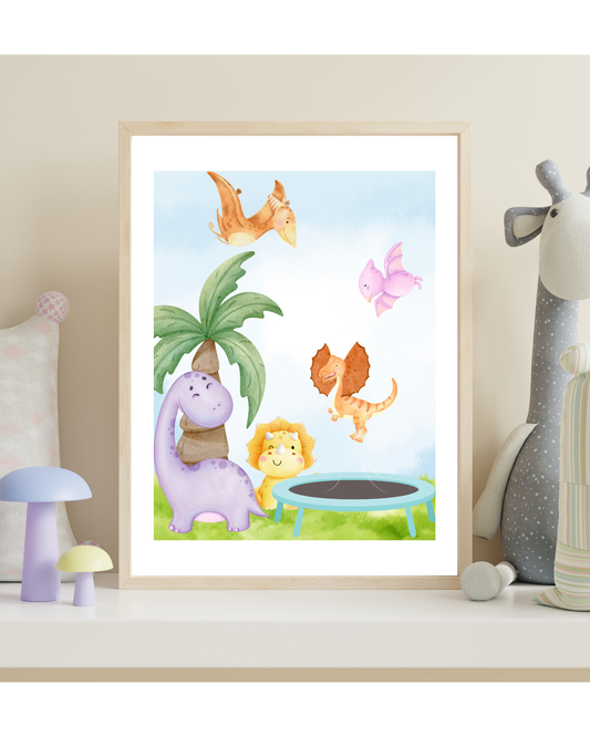 Tablou Camera Copiilor - Dino La Joc (Digital)