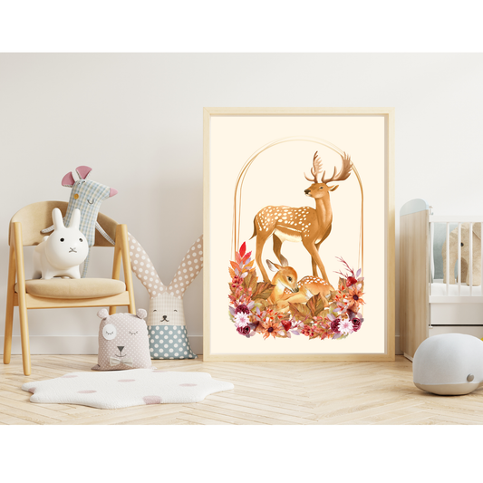 Tablou Camera Copiilor - Cerbul Fanic (Tipărit)