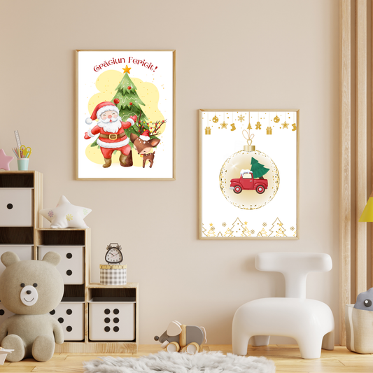 Tablou Camera Copiilor - Moș Crăciun (Tipărit)