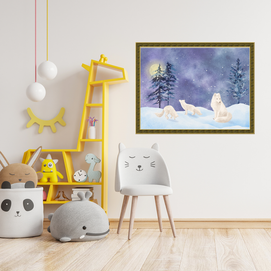 Tablou Camera Copiilor - Vulpea Argintie (Tipărit)