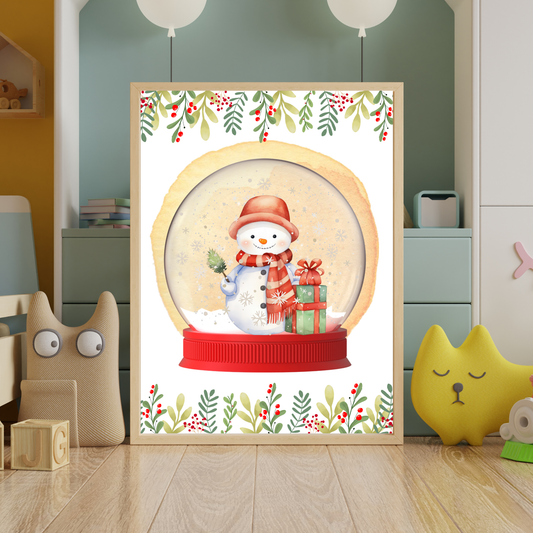 Tablou Camera Copiilor - Omul de Zăpadă (Tipărit)