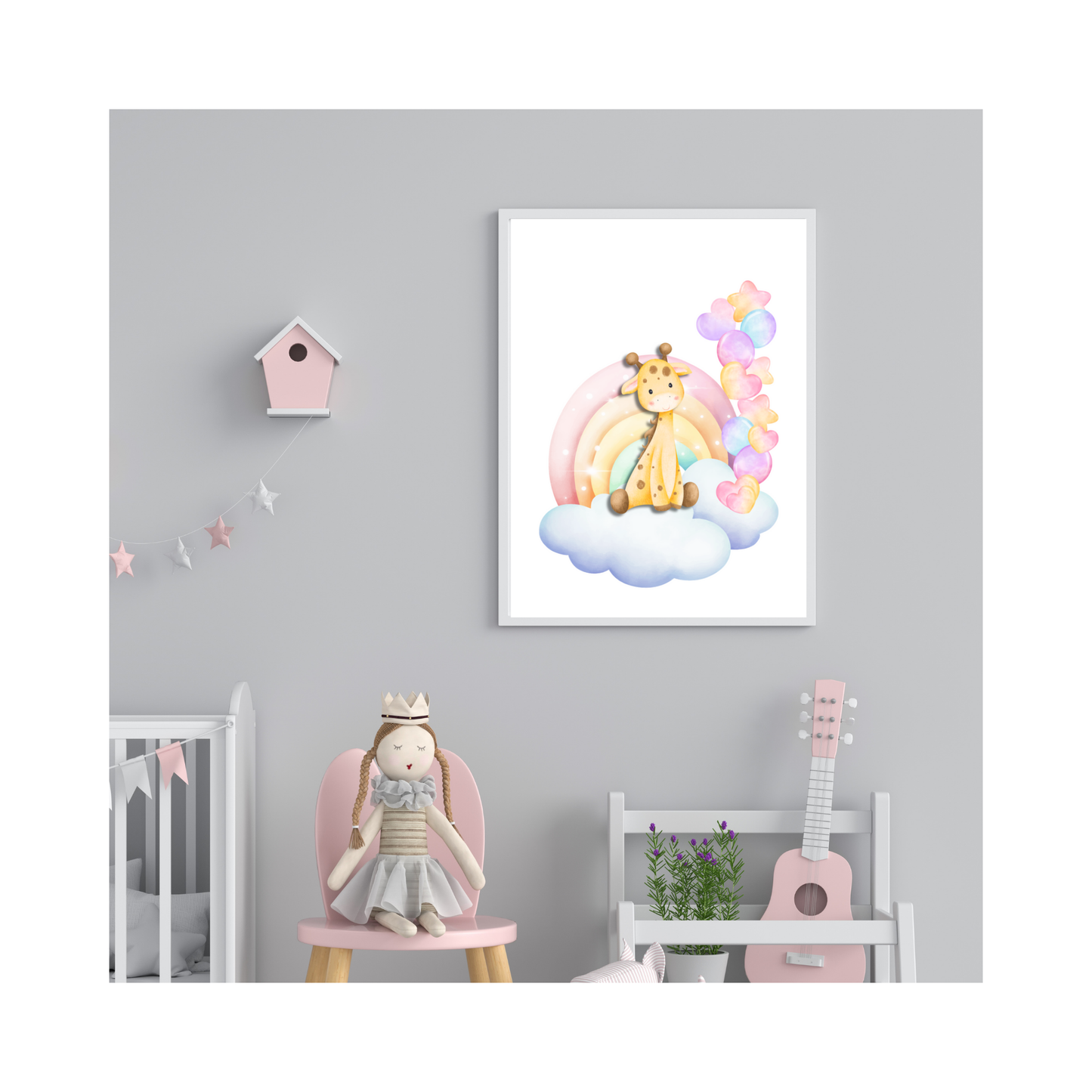 Tablou Camera Copiilor - Puiuț de Girafă (Digital)