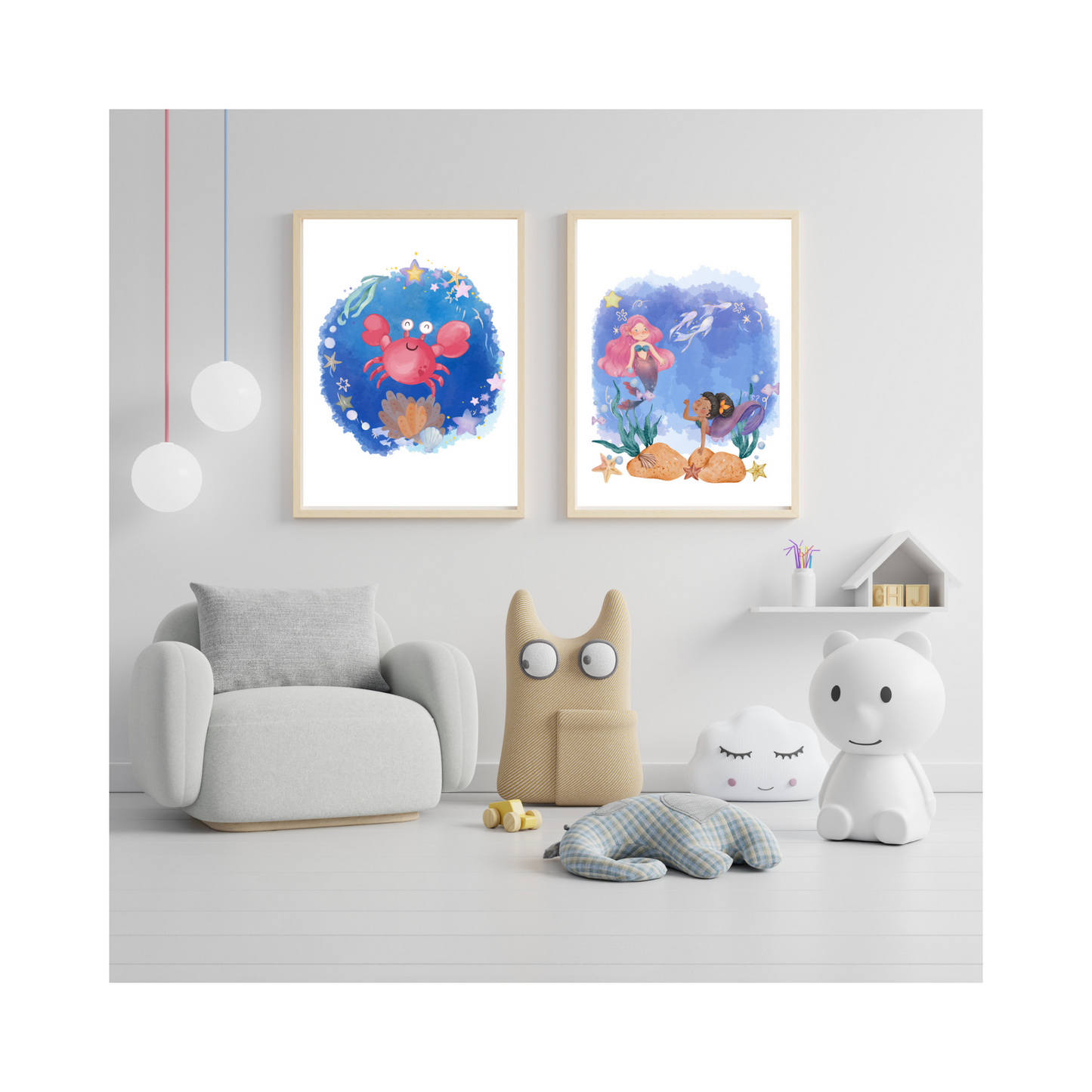 Tablou Camera Copiilor - Crabul Fericit (Digital)