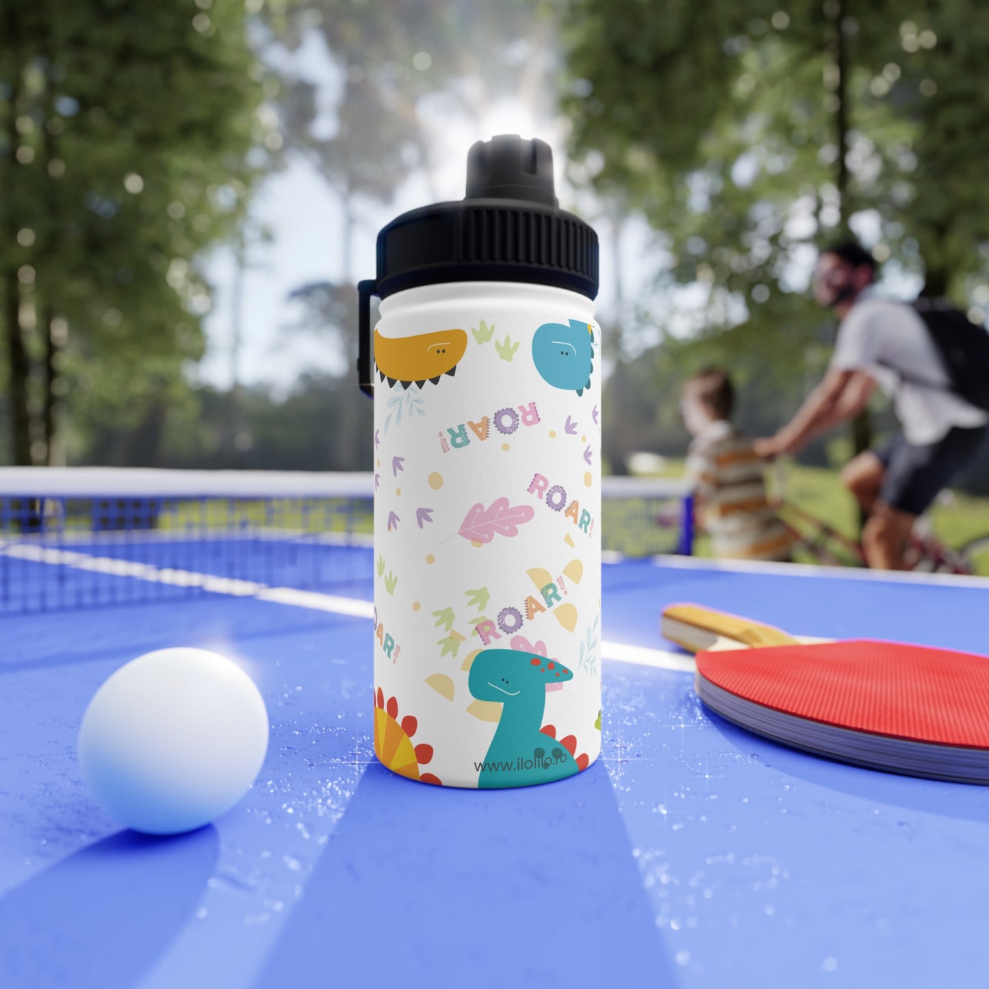 Sticlă de Apă din Oțel Inoxidabil 'Dino' 330ml - Siguranță, Sănătate și Distracție