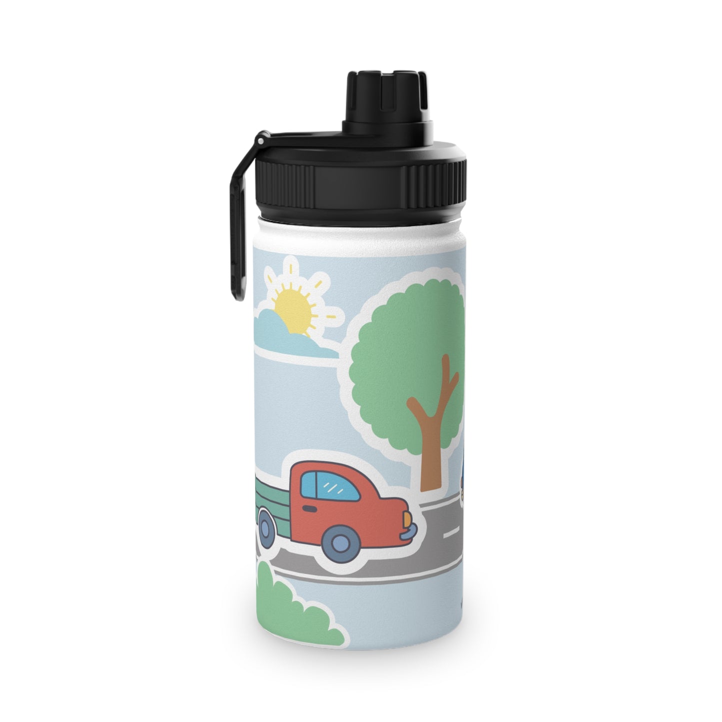 Sticlă de Apă din Oțel Inoxidabil 'Trafic' 330ml - Siguranță, Sănătate și Distracție
