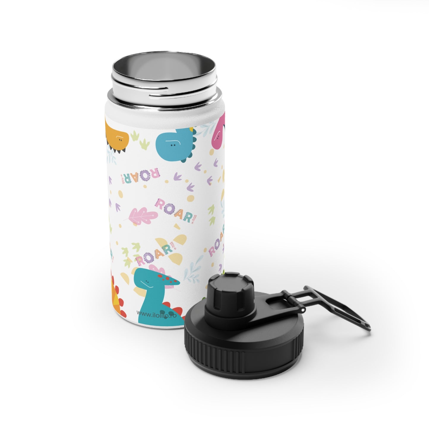 Sticlă de Apă din Oțel Inoxidabil 'Dino' 330ml - Siguranță, Sănătate și Distracție