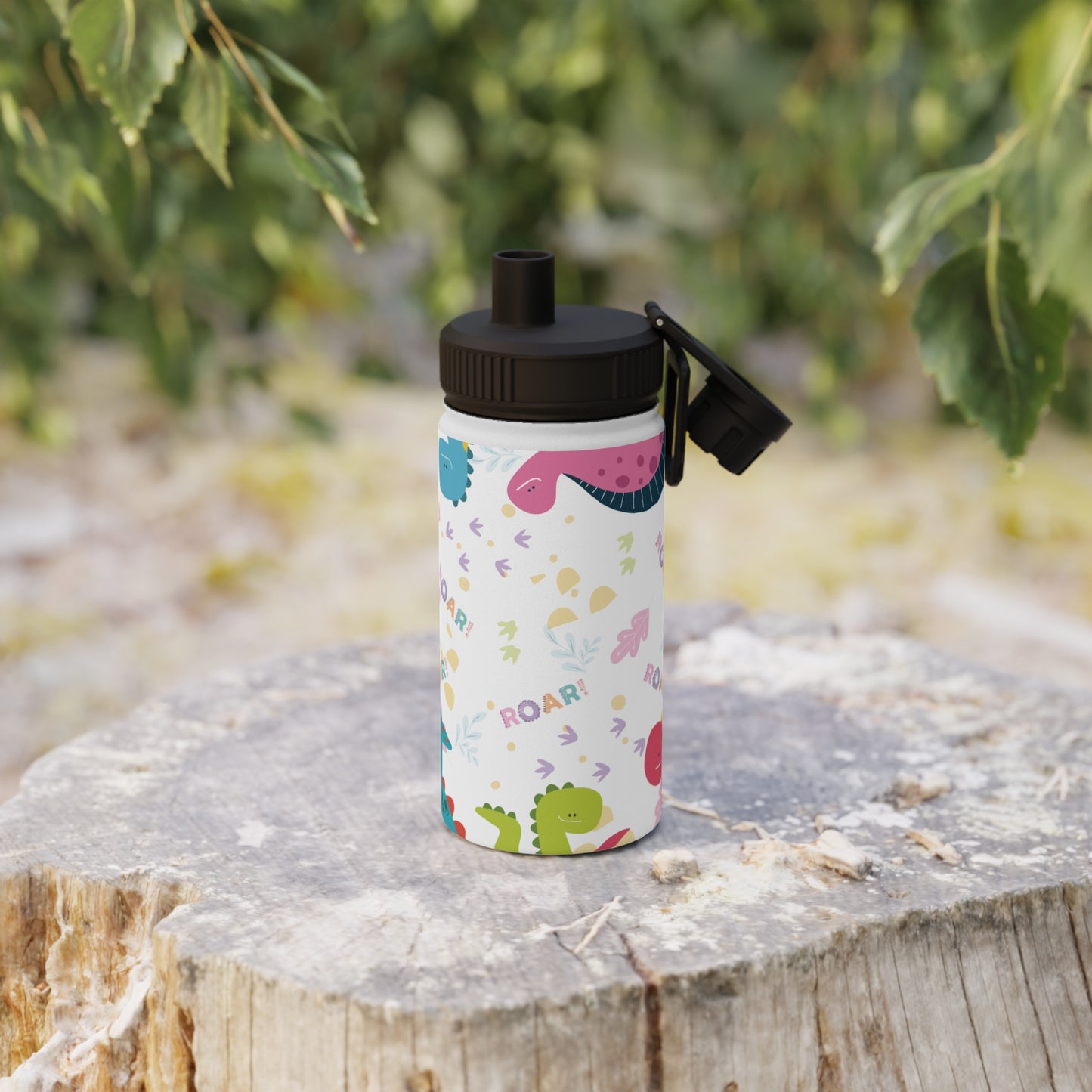 Sticlă de Apă din Oțel Inoxidabil 'Dino' 330ml - Siguranță, Sănătate și Distracție