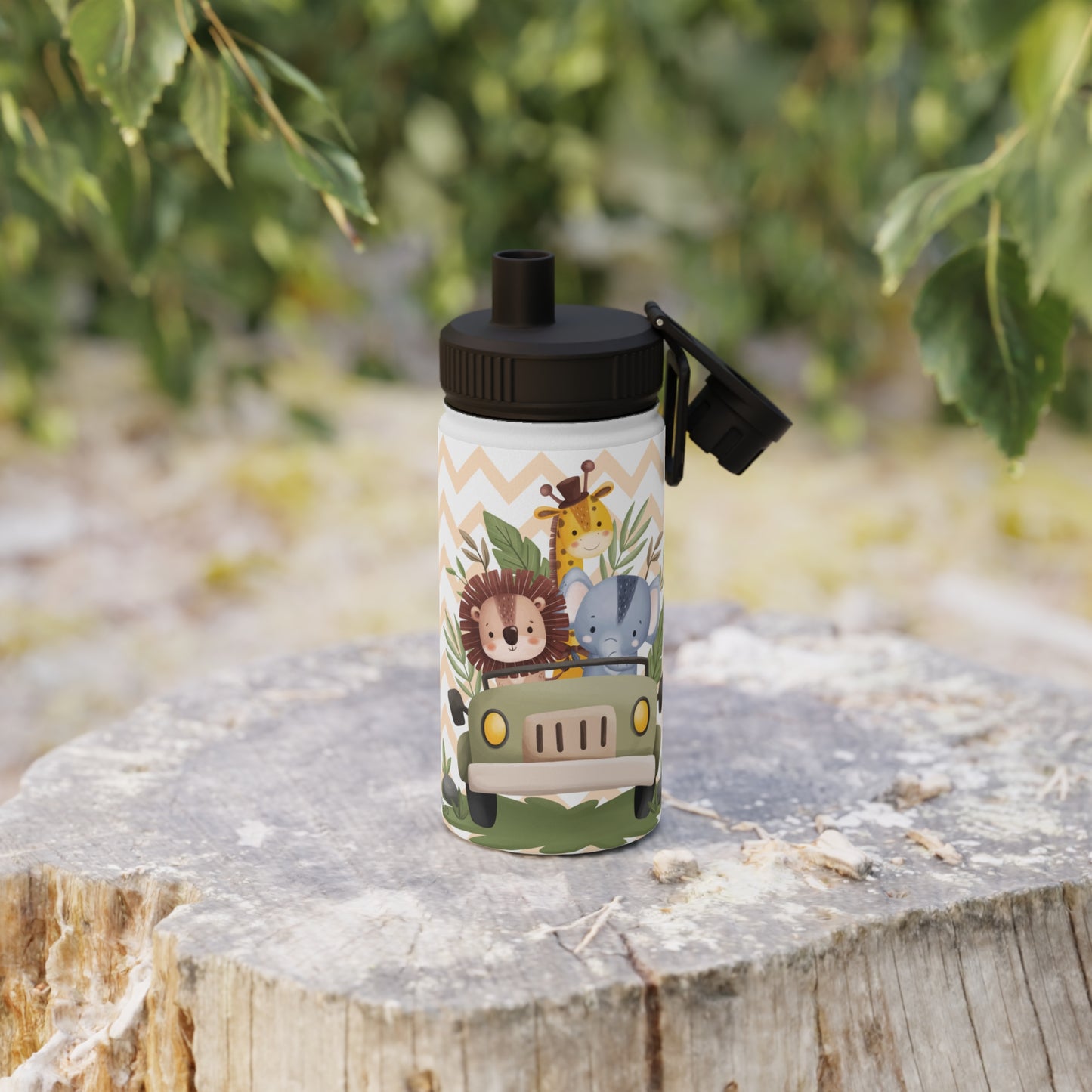 Sticlă de Apă din Oțel Inoxidabil 'Safari' 330ml - Siguranță, Sănătate și Distracție