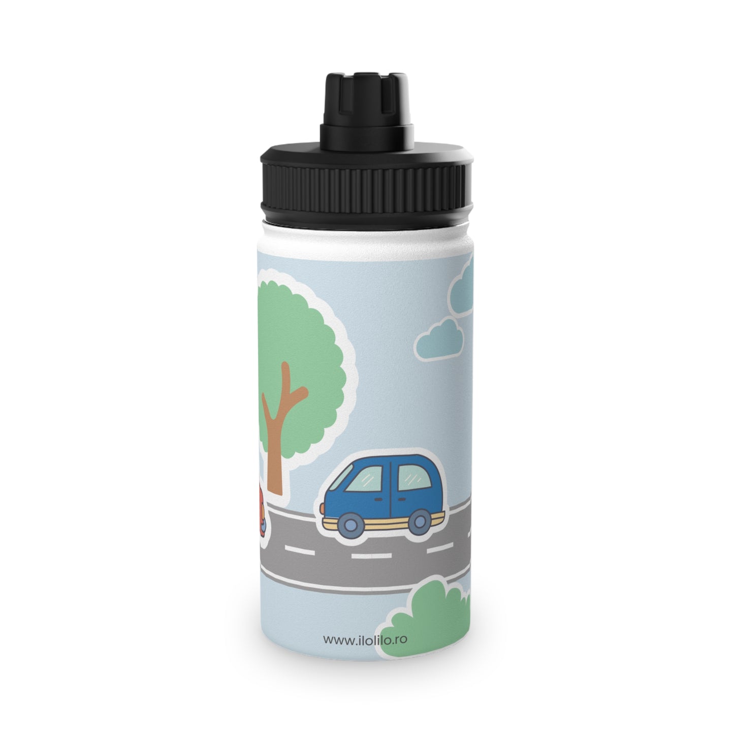 Sticlă de Apă din Oțel Inoxidabil 'Trafic' 330ml - Siguranță, Sănătate și Distracție