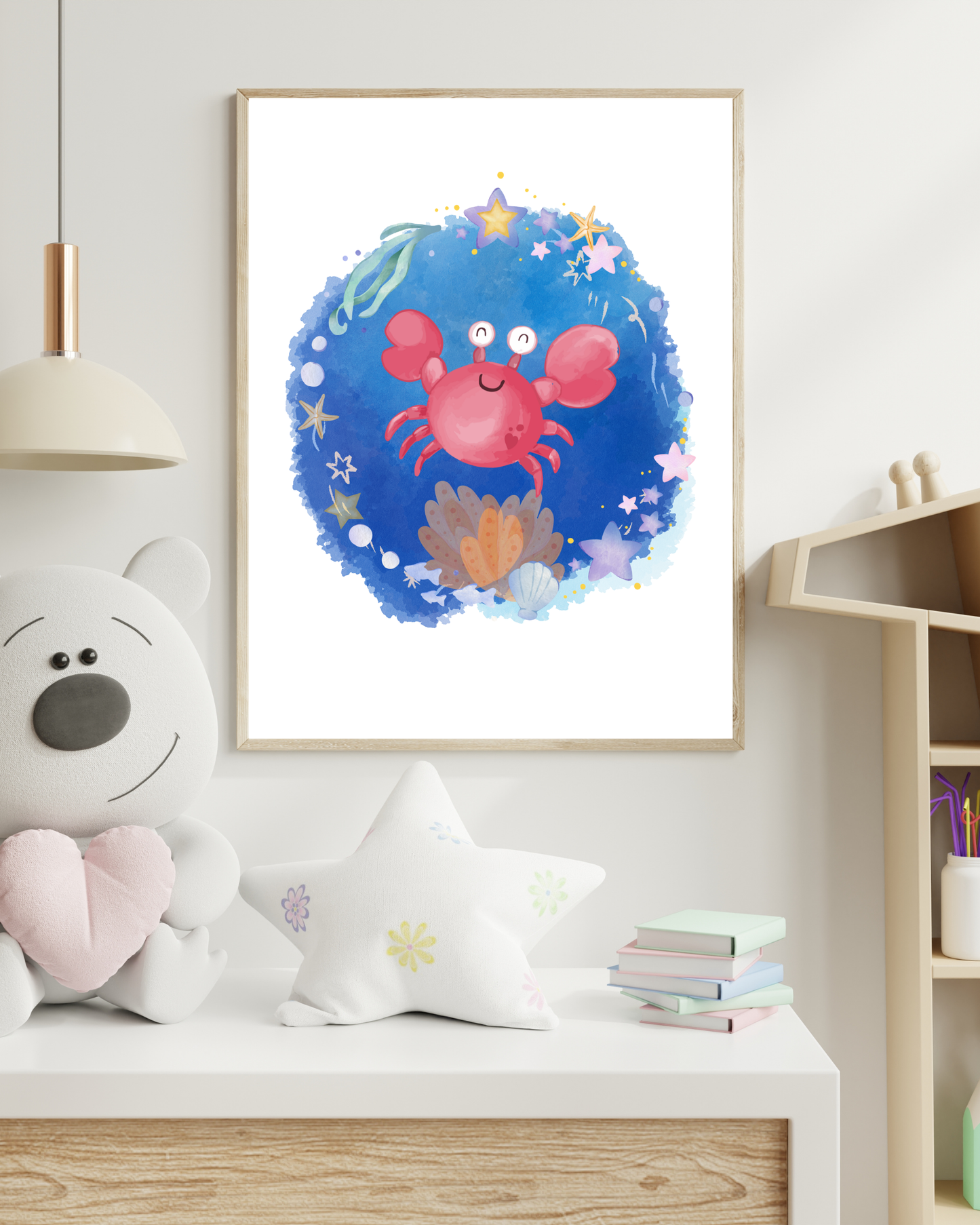 Tablou Camera Copiilor - Crabul Fericit (Tipărit)