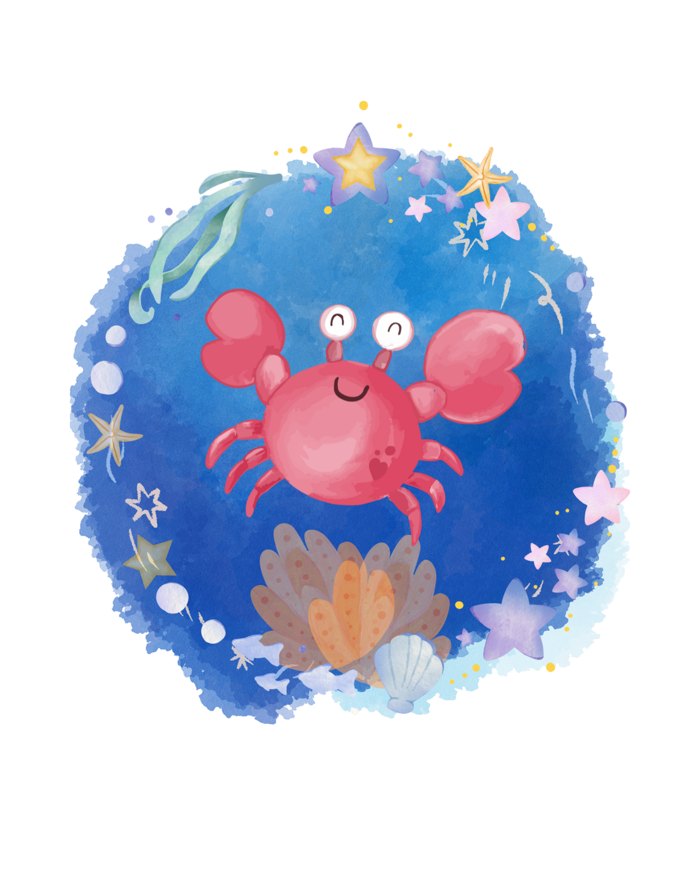 Tablou Camera Copiilor - Crabul Fericit (Tipărit)