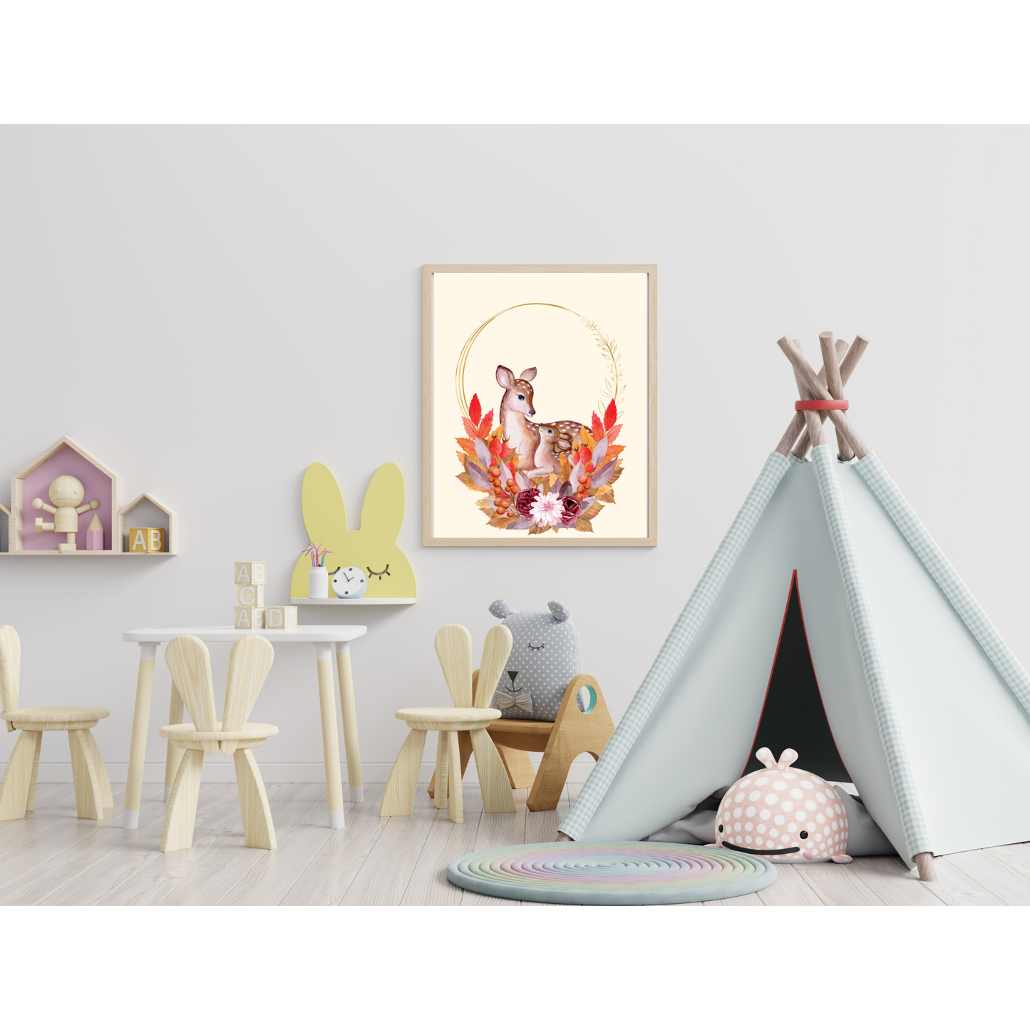 Tablou Camera Copiilor - Căprioară Mamă (Digital)