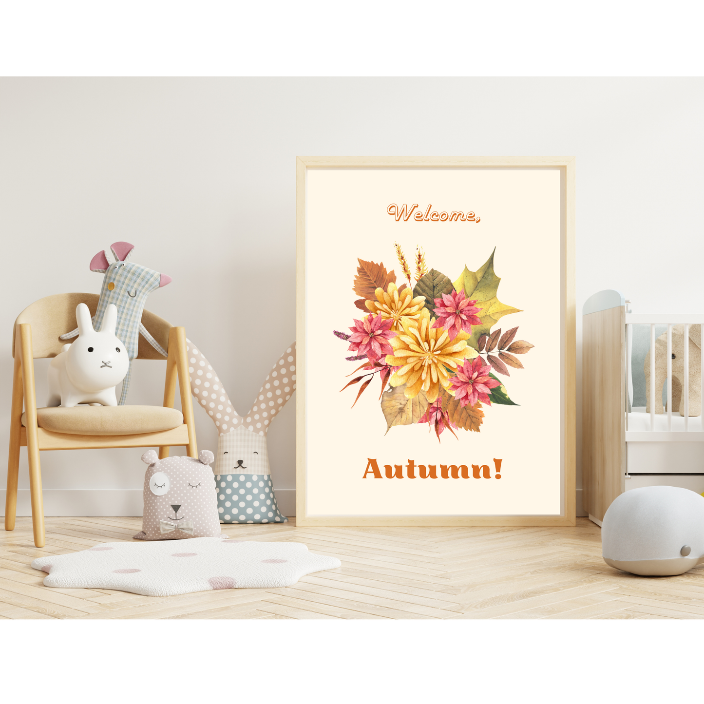 Tablou Camera Copiilor - Flori de Toamnă (Digital)