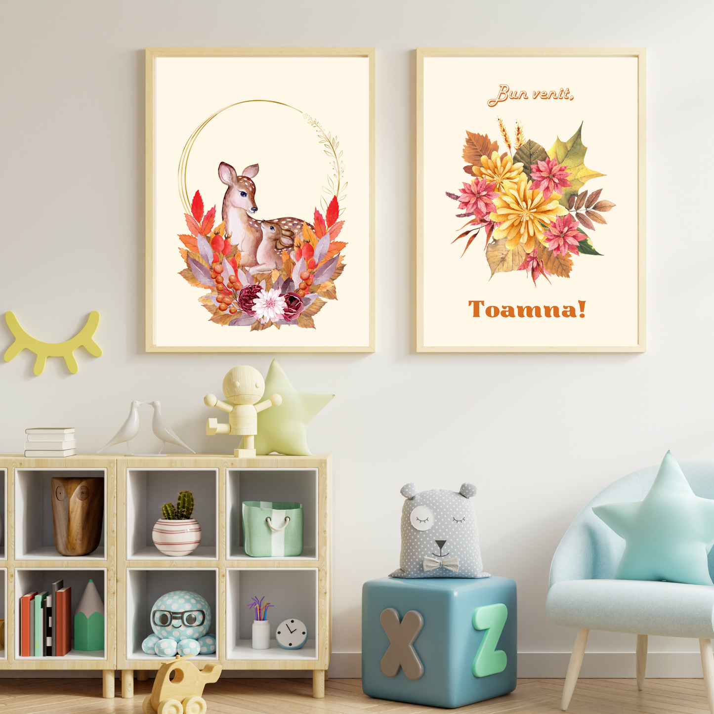 Tablou Camera Copiilor - Flori de Toamnă (Digital)