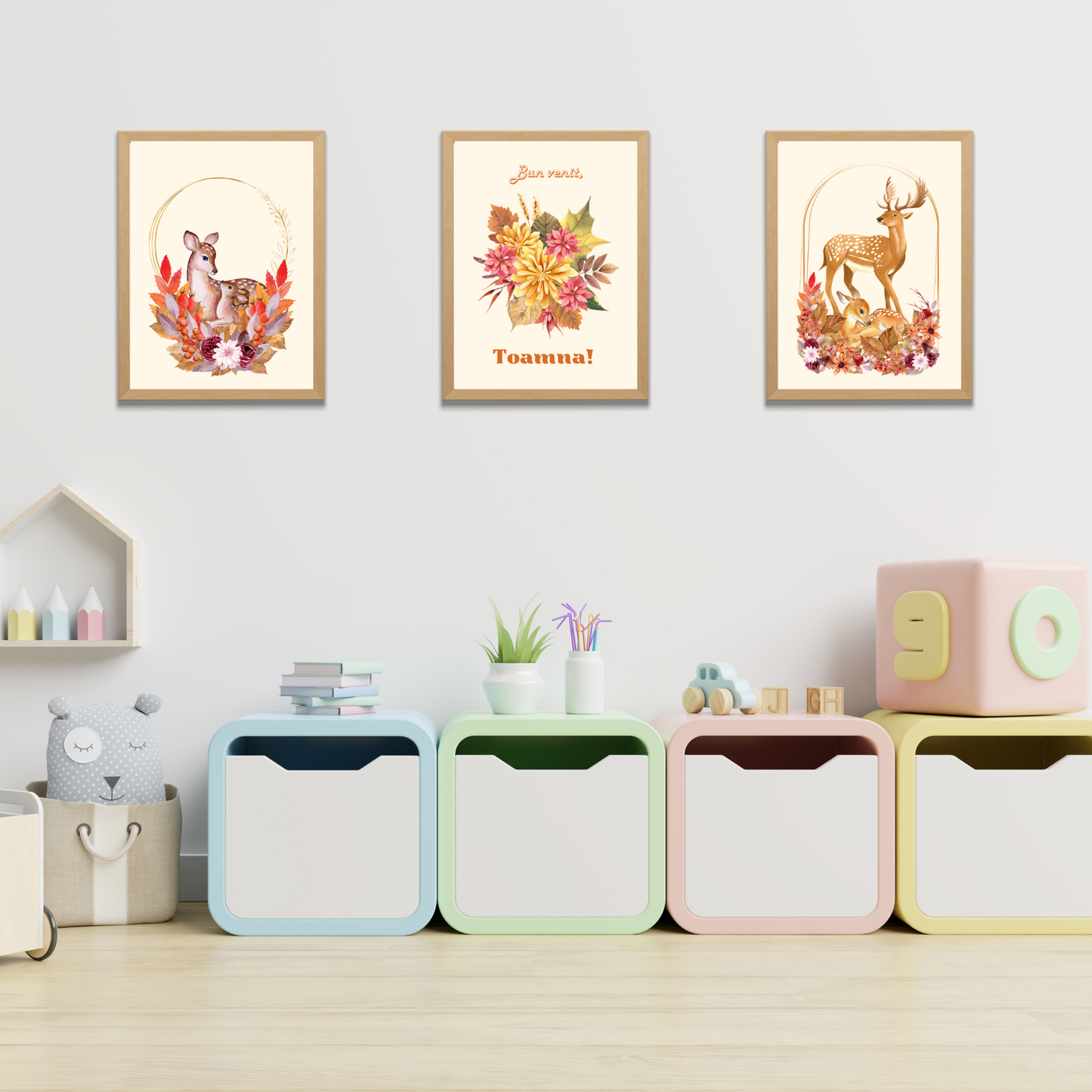 Tablou Camera Copiilor - Flori de Toamnă (Digital)