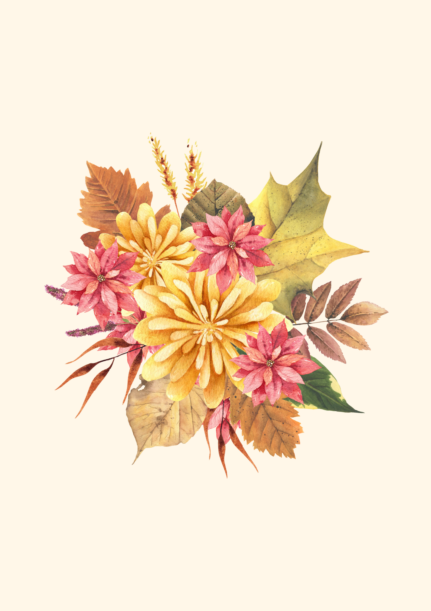 Tablou Camera Copiilor - Flori de Toamnă (Digital)