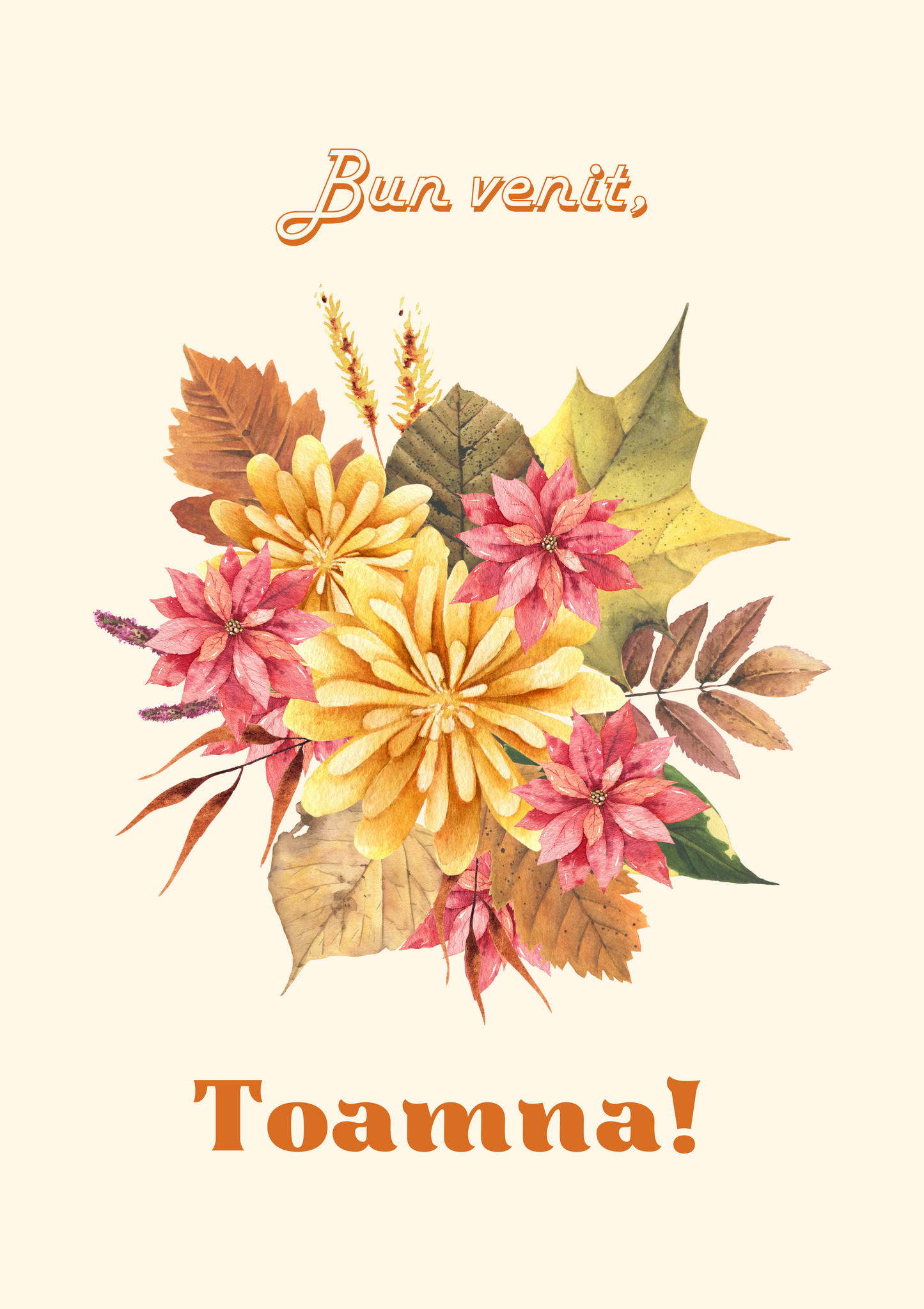 Tablou Camera Copiilor - Flori de Toamnă (Digital)