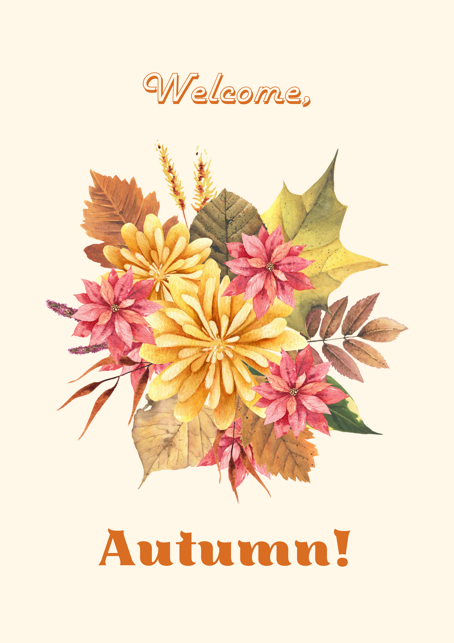 Tablou Camera Copiilor - Flori de Toamnă (Digital)